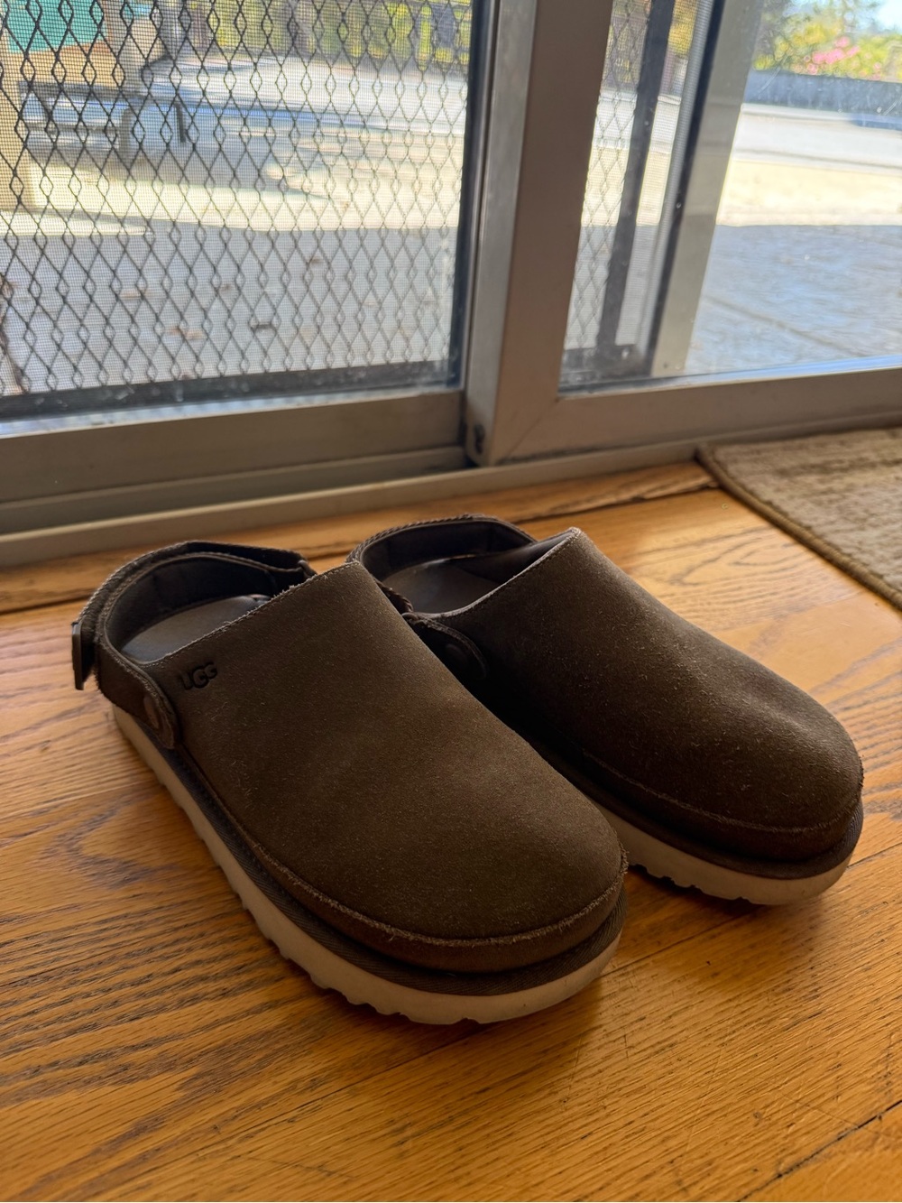 UGG Women's Brown Suede Slip-On Clog